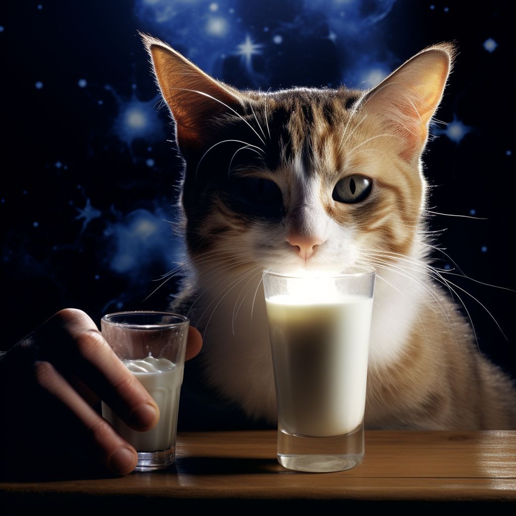 Фото Сонник кошка лакает молоко